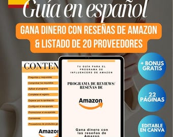 Amazon Influencer Guide: Earn Money Reviewing Products (PLR Canva Template)
