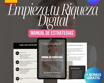 Guia Riqueza Digital | Guía Gana Ingresos Pasivos | Marketing Sin Rostro | Derecho de Reventa | MRR & PLR | Plantilla Editable en Canva