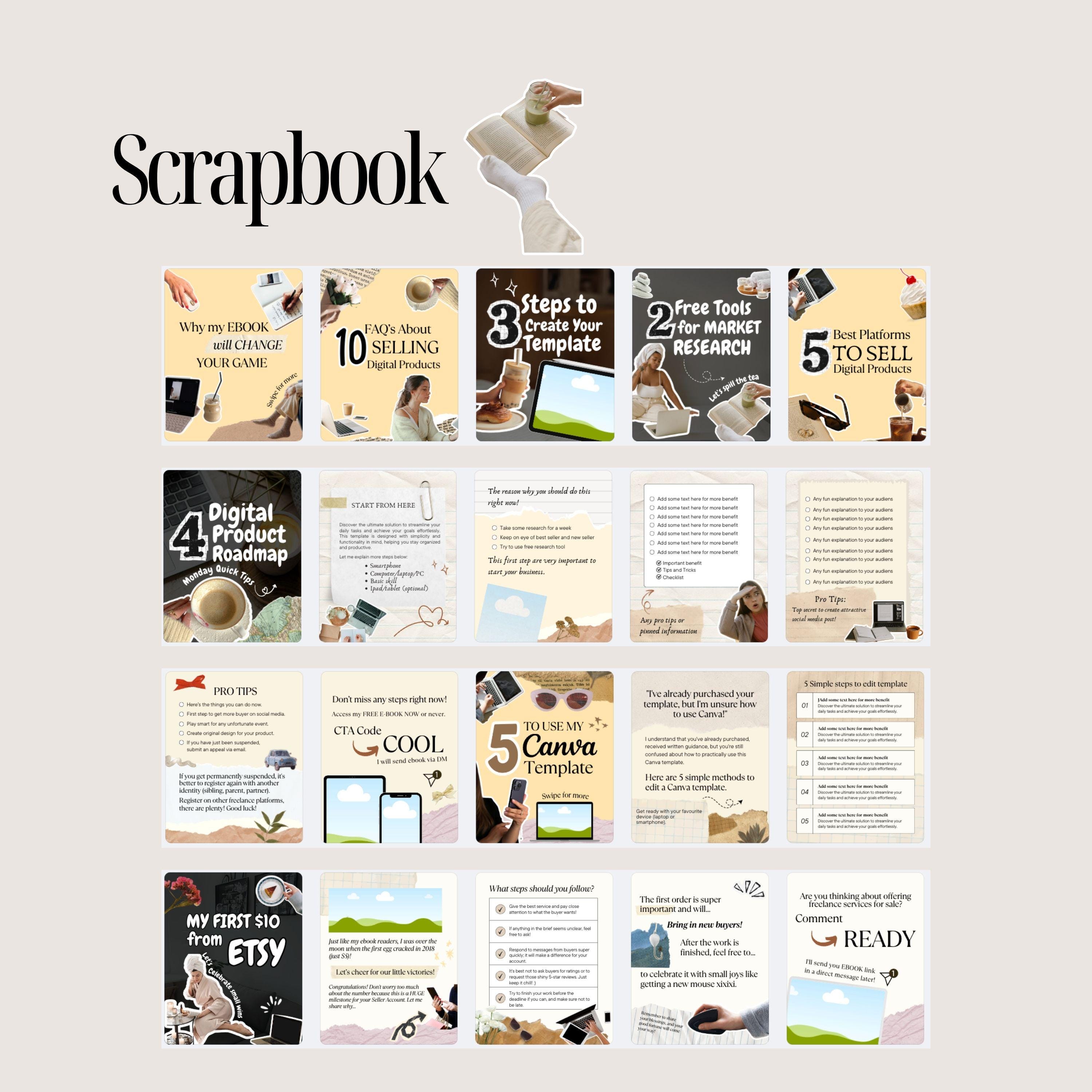 300+ Viral Instagram Carousel Templates | Canva Editable Posts | Resell ...