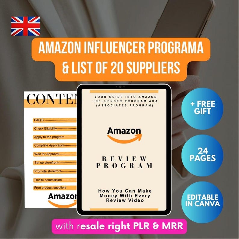 Amazon Influencer Program Guide: Free Suppliers List, Canva Template ...