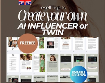 Ai Influencer Guide, Digital Create and Monetize Your AI Twin Canva Pdf