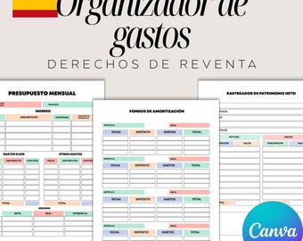 Canva Expense Tracker: Monthly Budget Planner (Digital Download)
