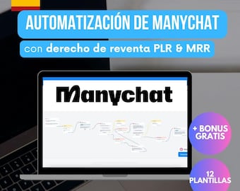ManyChat Automation Templates Spanish: MRR & PLR (Digital Download)