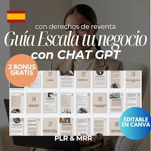 ChatGPT Business Guide: Editable Canva Template with Resell Rights (MRR & PLR)