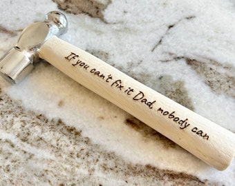 Personalised Hammer - Novelty Gift - Engraved Wooden Hammer - Fathers Day - Birthday - Anniversary