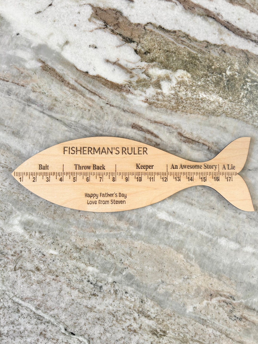 Fisherman’s Ruler - Fishing Gift - Gift for Dad - for Grandad - Funny ...
