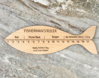 Fisherman’s Ruler - Fishing Gift - Father’s Day gift For Dad - For Grandad. Funny Fishing Gift