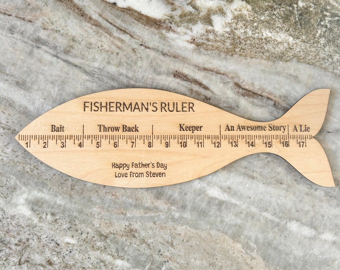 Fisherman’s Ruler - Fishing Gift - Gift for Dad - for Grandad - Funny ...