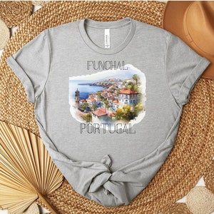 Funchal Portugal tshirt, Portugal shirt, Portuguese, gift for travelers, souvenir, destination, travel, galo de Barcelos, Portuguesa