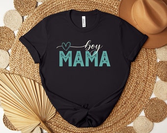 Camiseta unisex "Boy Mama", regalo para el Día de la Madre, camisetas familiares a juego, camiseta "Mamá Vida", camiseta linda para mamá