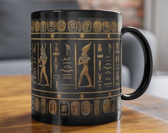 Egyptian Mug | ancient egypte  | egypte style | Black Coffee Cup | 11oz cup | gift for her | gift for her