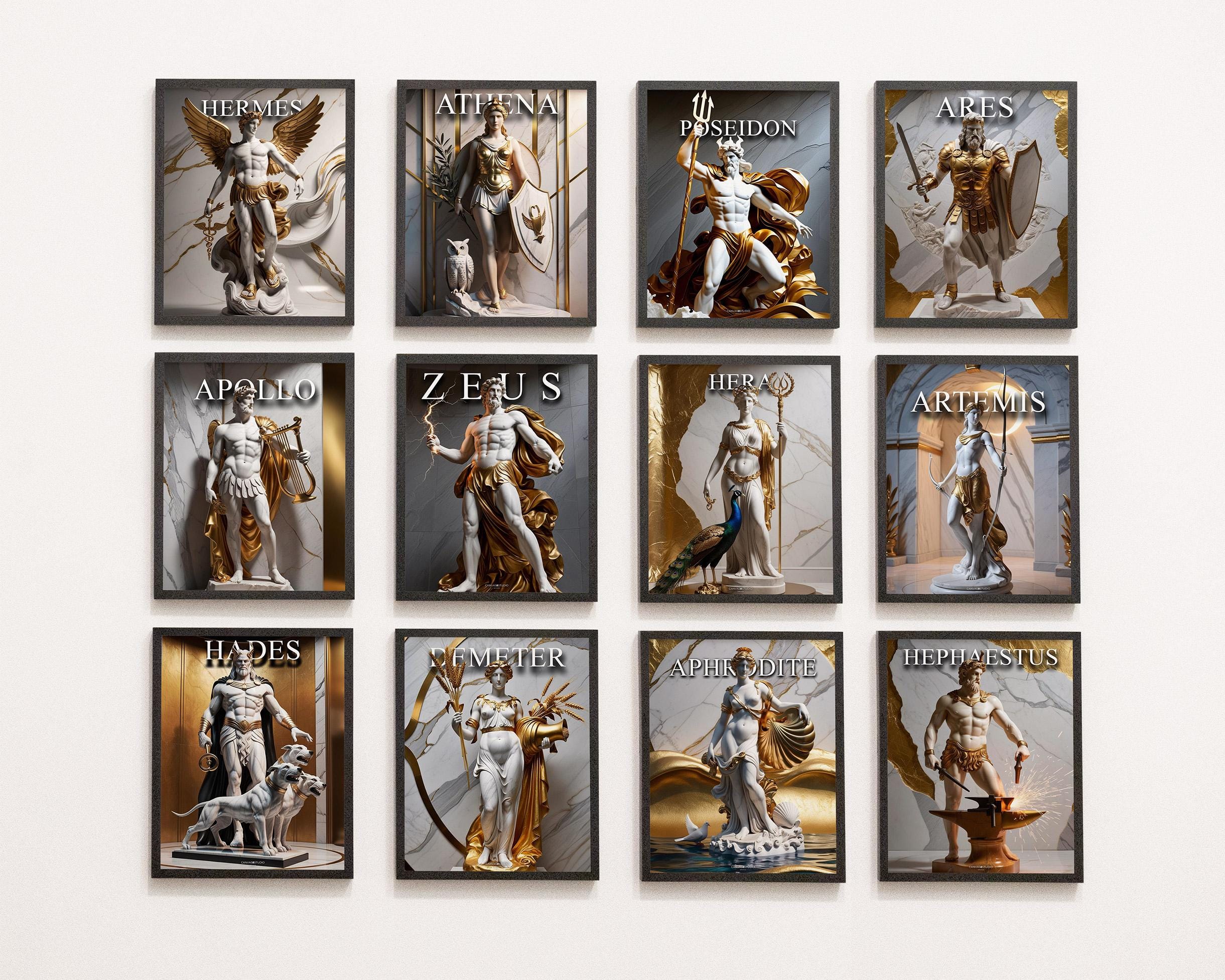 Marble Gold Greek Pantheon Art Prints: Olympus Gods Decor (digital Download) - Etsy