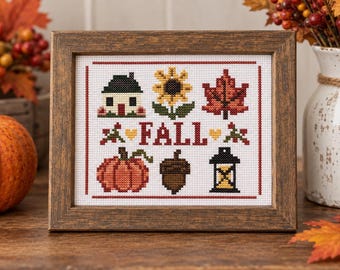 Fall Sampler Small Cross stitch Pattern