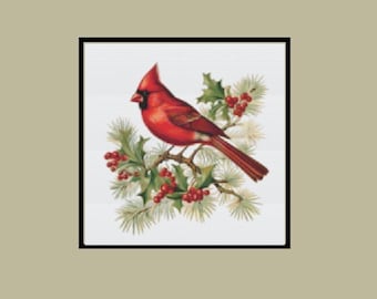 cross stitch cardinal pattern
