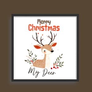 Christmas Reindeer cross stitch pattern