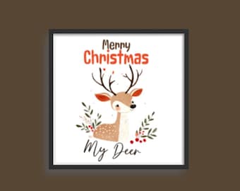 Christmas Reindeer cross stitch pattern