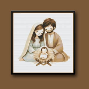 Simple Nativity Cross stitch pattern