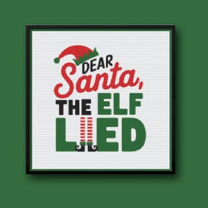 Dear Santa Cross stitch pattern
