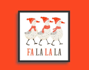 Christmas Geese cross stitch pattern