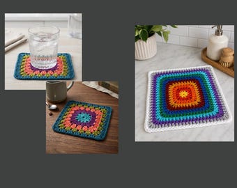 Matching Crochet Dishcloth and Coaster Pattern