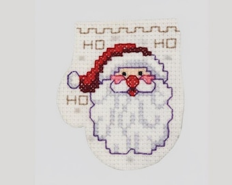 Cross Stitch Santa Ornament