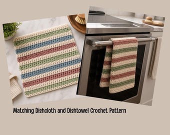 Matching Crochet Dishcloth and Dishtowel Pattern