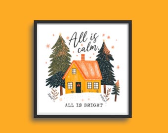 Christmas house cross stitch pattern