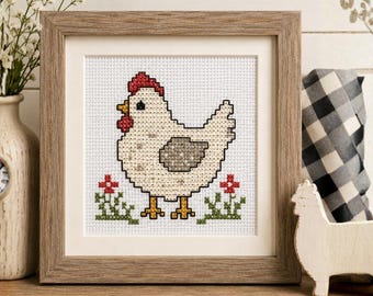 3 mini Chicken cross stitch patterns