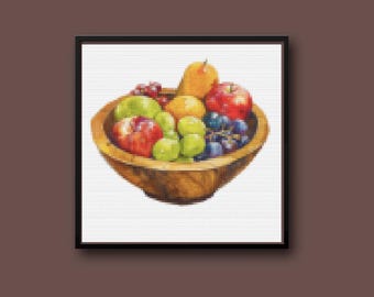 Fruit Bowl Cross stitch pattern
