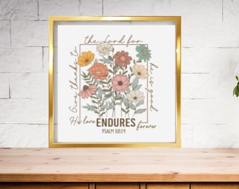His love endures scripture cross stitch pattern