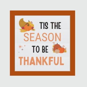 Fall Thankful cross stitch pattern
