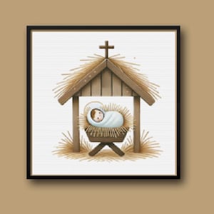 Simple Nativity Cross stitch pattern