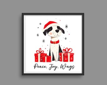 Christmas dog cross stitch pattern