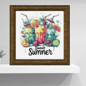 Sweet summer cross stitch pattern