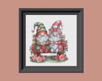 Gnome couple Cross stitch pattern