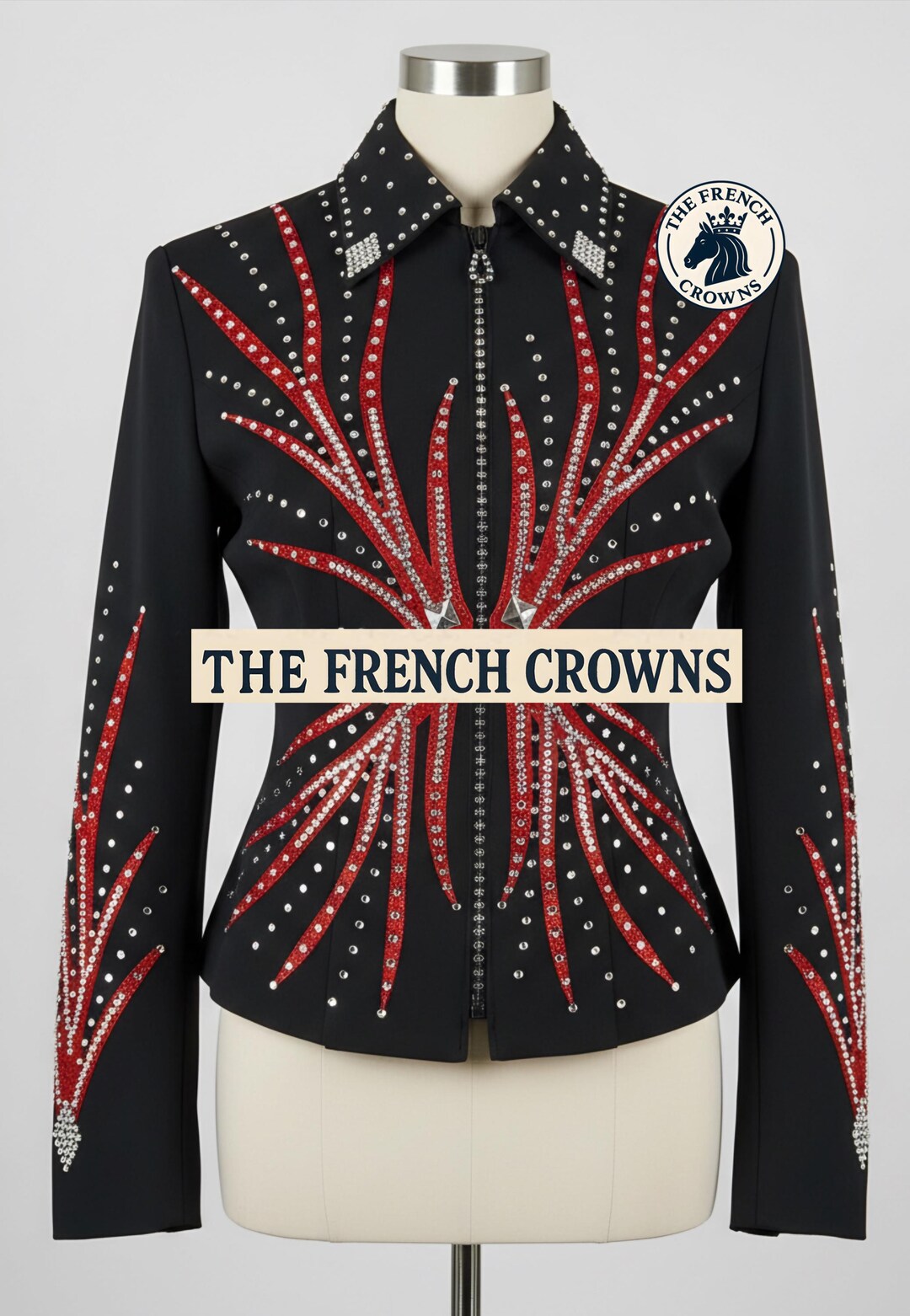 Red Master Riding Jacket Red & Black Western Show Jacket: Beaded Horsemanship Outfit - Etsy
