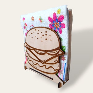 Burger Serviettenhalter Laser cut Vorlage SVG AI DXF