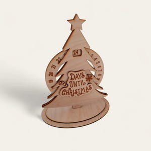 Einzigartiger Weihnachts-Countdown aus Holz - Digitale Datei