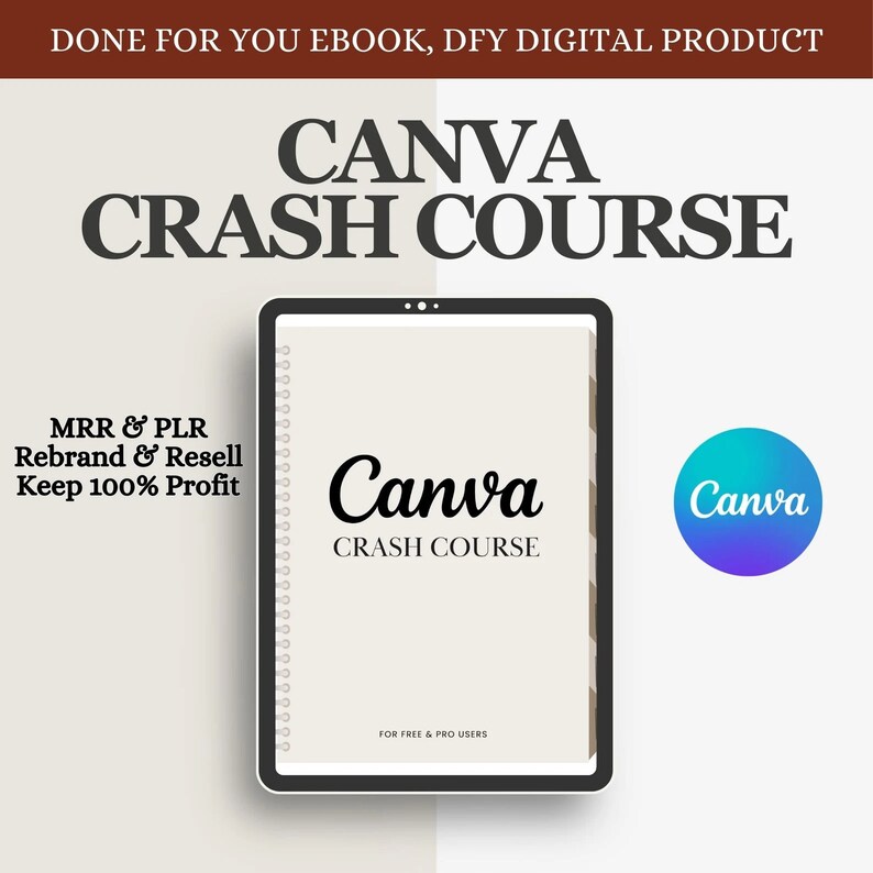 Canva Crash Course Printable Master Resell Rights MRR With Private ...