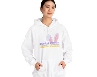 Medical Assistant Bunny Ears Hoodie | Pastel Script