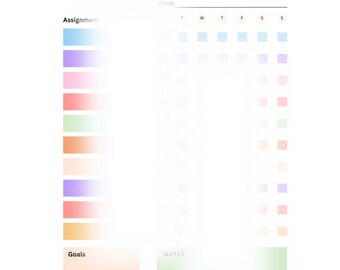 College student planner, stationary, goals, to do list
