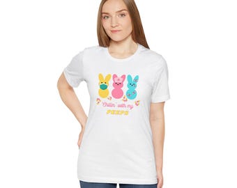 Chillin' With My Peeps Tee | Easter Bunny Marshmallow Design | Medical | Nursing