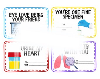 Medical Field Valentines Cards