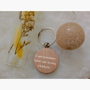 Beech wood keyring to personalize