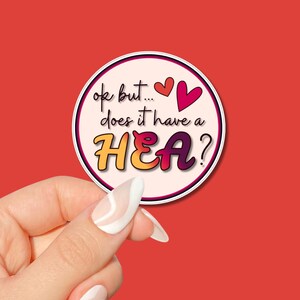 Ok but… does it have a HEA? Sticker | Romance Reader Sticker | Bookish Waterproof Vinyl Sticker | HEA Quote Sticker | Spicy Book Humor Gift