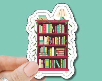 Pegatina de estantería acogedora / Pegatina de vinilo con estética literaria / Bonito regalo para Kindle, lector electrónico, portátil, botella de agua y amantes de los libros