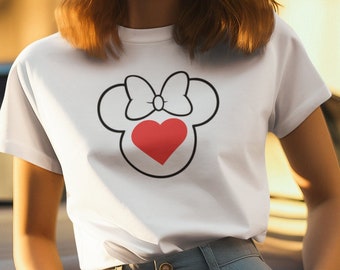Mickey ears heart shirt, Anniversary Shirt, mickey love Shirt, Love Shirt, Heart Shirt, Gift for anniversary, theme park shirt, gift for her