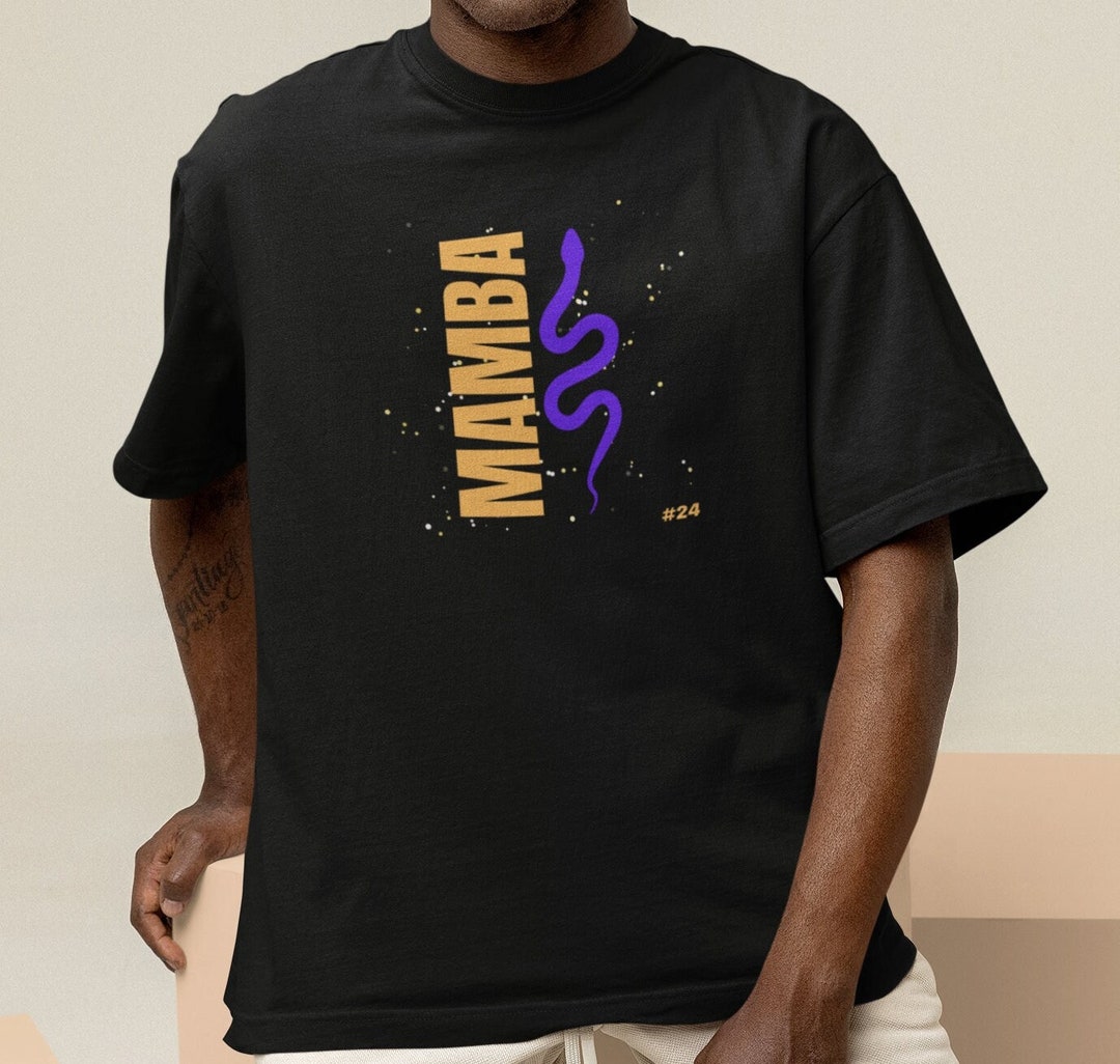 T-shirt Vintage Kobe Bryant Lakers 'Mamba Noir' Double Face - Taille 2XL - Occasion Très Bon État