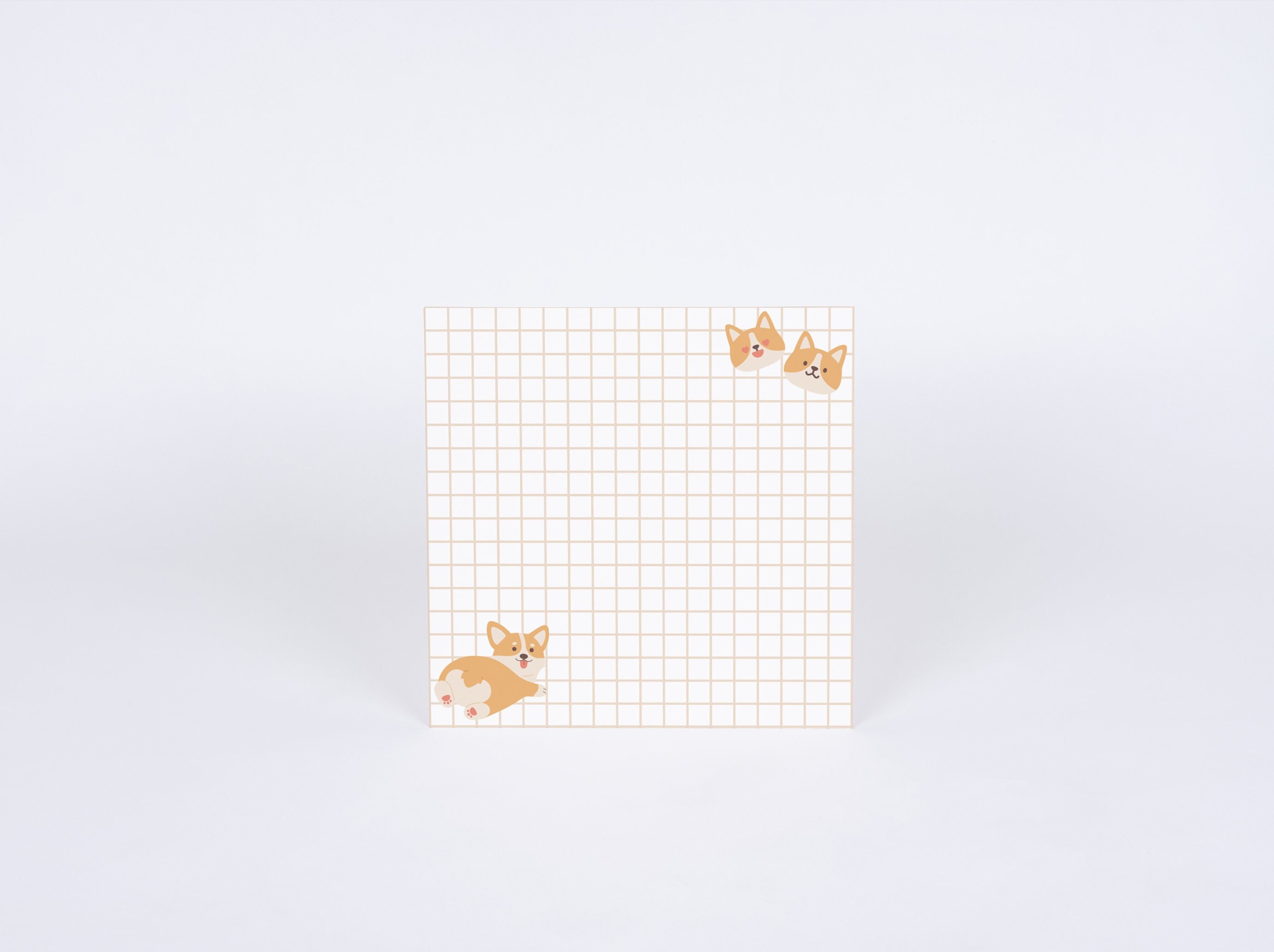 4 Designs Corgi Dog Theme Printable Notepad 3x3 Inch Digital Download ...