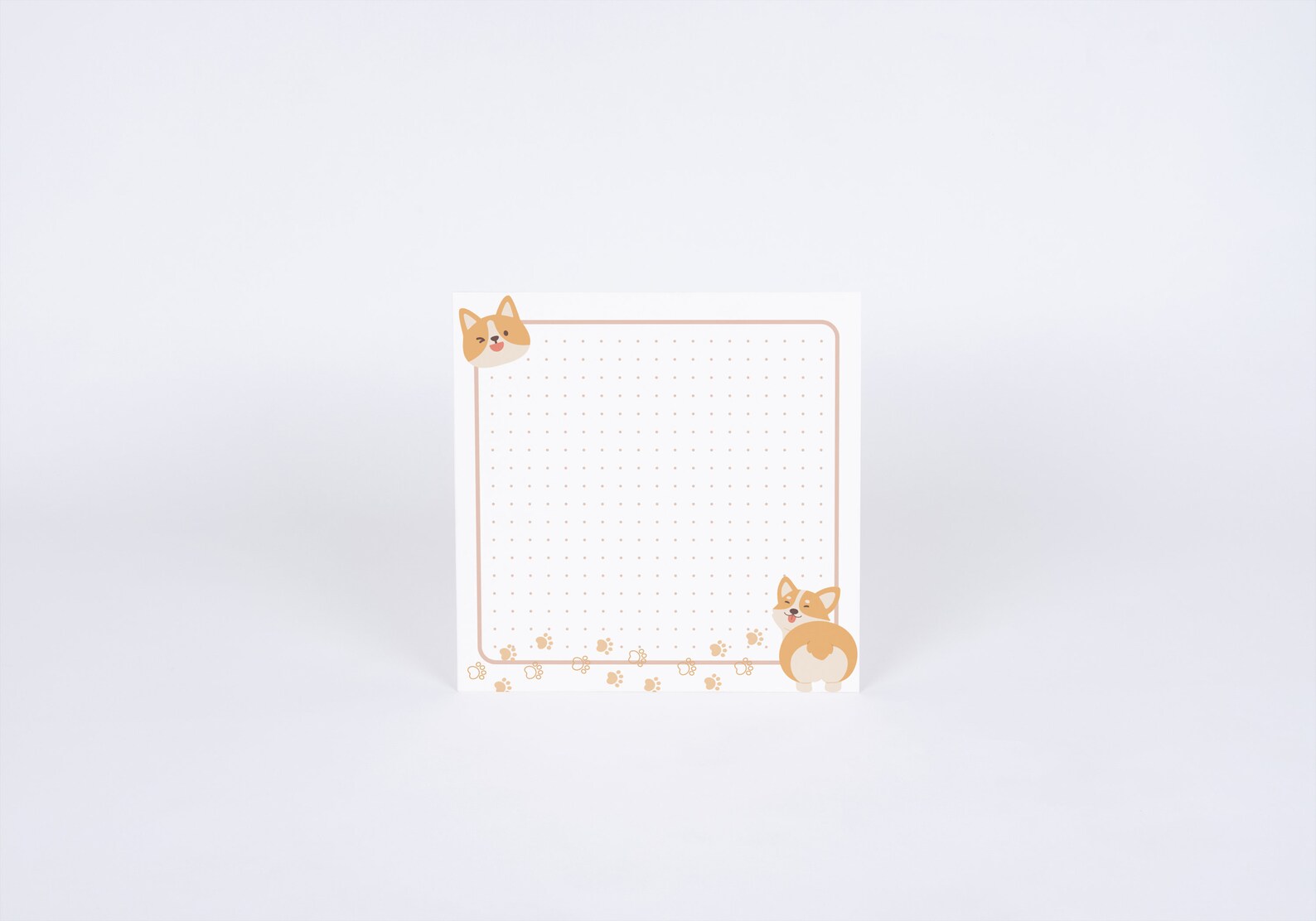 4 Designs Corgi Dog Theme Printable Notepad 3x3 Inch Digital Download ...